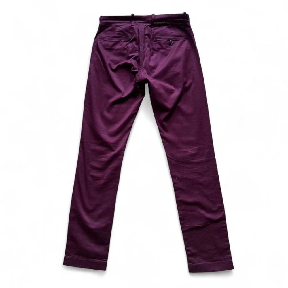 💜 J. Crew Wine Red Stretch 484 Slim Chino Pants (W28 L32)